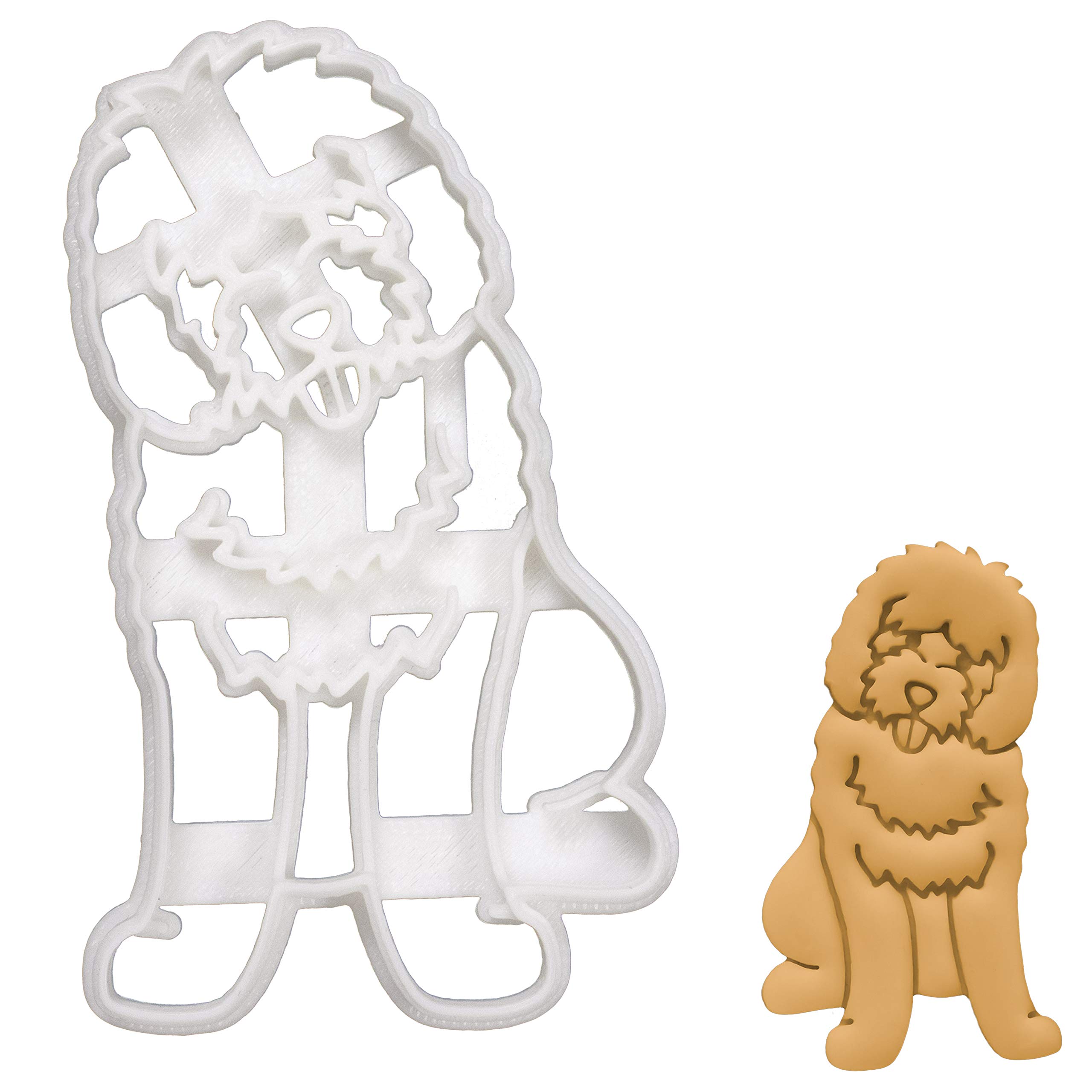 Goldendoodle Cookie Cutter for Dog Lovers - Stainless Steel Dog Shaped Biscuit Cutter - Perfect for Baking Dog Treats, Puppy Birthday Parties & DIY Pet Cookies