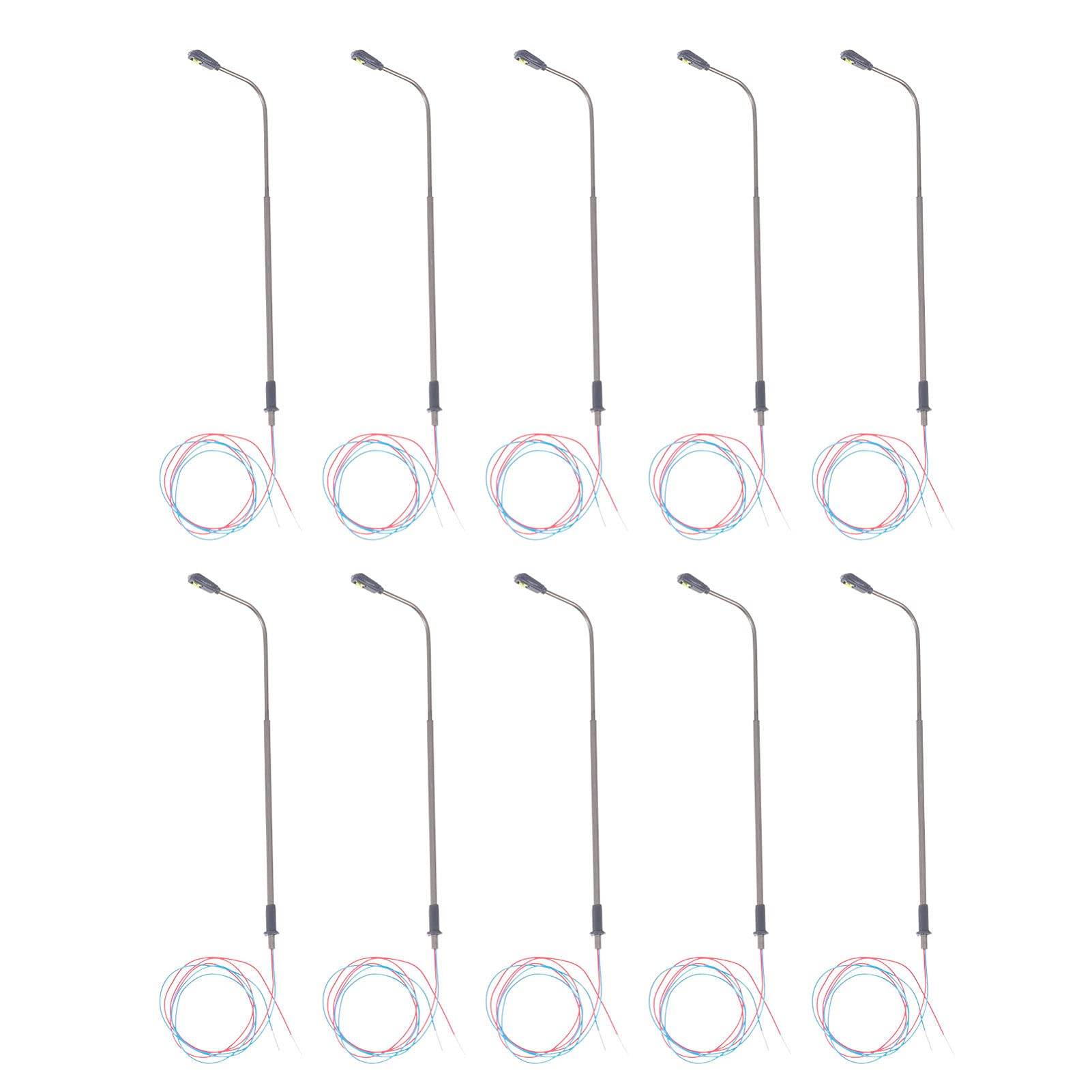 10pcs Miniature LED Street Lights for Model Railway Train, Dollhouse & Micro Landscape Decoration - Outdoor Post Lights for Garden, DIY Scenes & Tabletop Displays