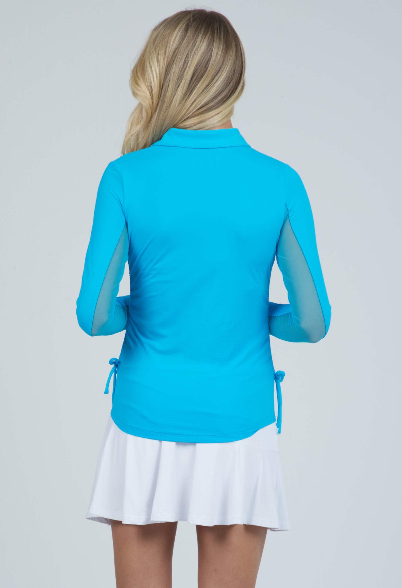 IBKUL UPF 50+ Sun Protection Long Sleeve Cooling Polo Shirt with Icefil Technology - Adjustable Length for Men & Women - Perfect for Golf, Hiking, Fishing and Outdoor Activities