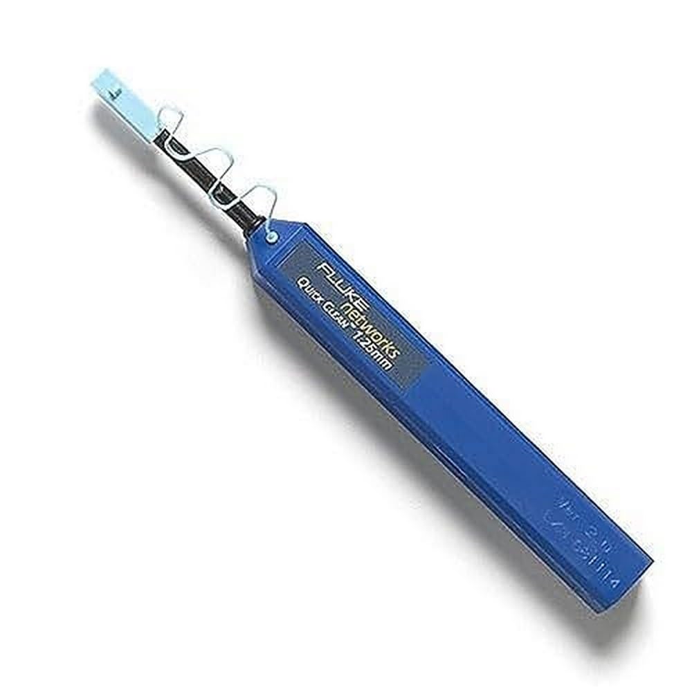 Fluke Networks QuickClean-1.25-1P Fiber Optic Cleaner for LC/MU Connectors - 1.25mm Precision Cleaning Tool for Network Maintenance & Data Center Use