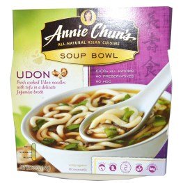 Annie Chun's Udon Noodle Soup Bowl - Mild Flavor, 5.3 oz (150g) Pack of 3 - Quick & Easy Asian Meal for Lunch, Dinner or Office Snack