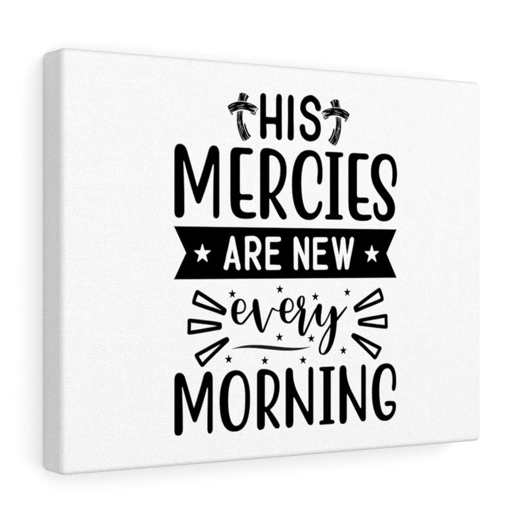 Christian Wall Art with Bible Verse Print - 'His Mercies' Scripture Wall Decor for Home & Church - Ready to Hang Inspirational Gift for Weddings, Baptisms & Faith-Based Interiors