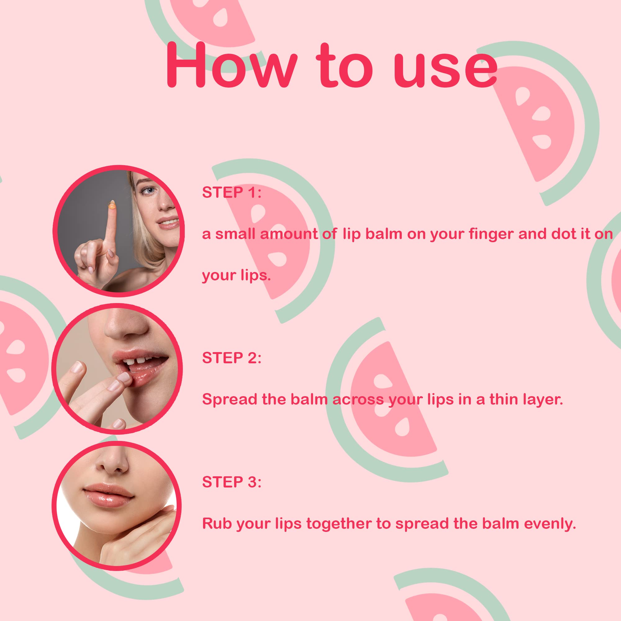 LA'BANGERRY Watermelon Lip Balm for Dry, Damaged & Chapped Lips - Moisturizing Hydration to Remove Tan & Darkened Lips - 8g Lip Care for Women & Men - Perfect for Winter Protection & Daily Lip Care