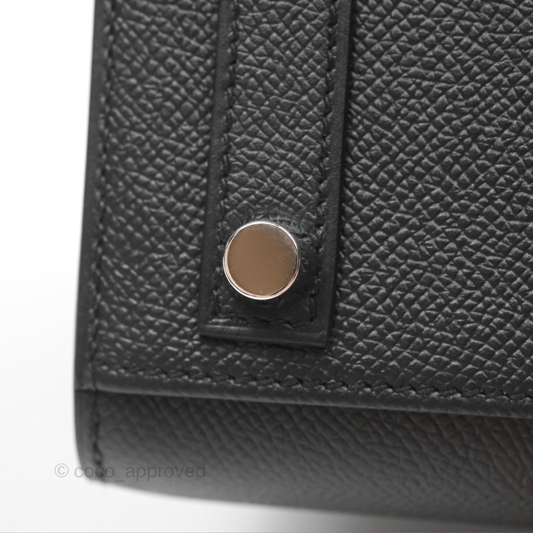 Authentic Hermes Birkin 25 Sellier Bag - Black Noir Epsom Leather with Palladium Hardware | Luxury Handbag for Women | Perfect for Work, Travel & Special Occasions