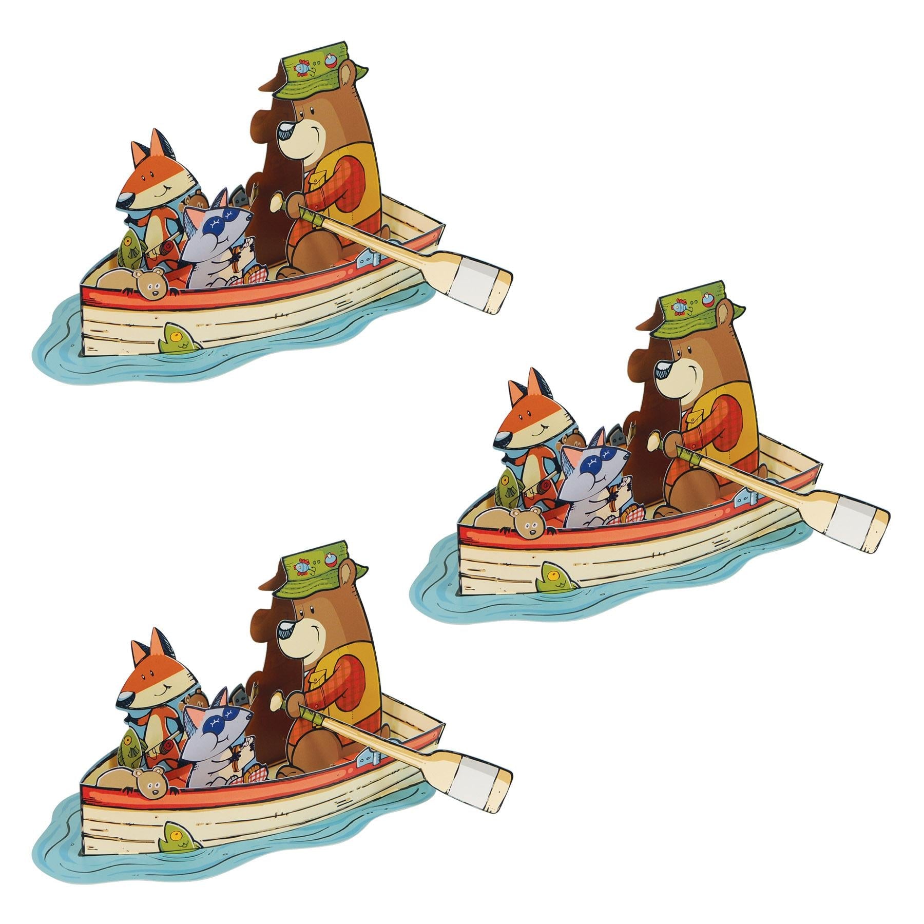 12 Pack Beistle 3D Woodland Friends Party Centerpieces - Forest Animal Decorations for Baby Showers, Birthday Parties & Wedding Decor