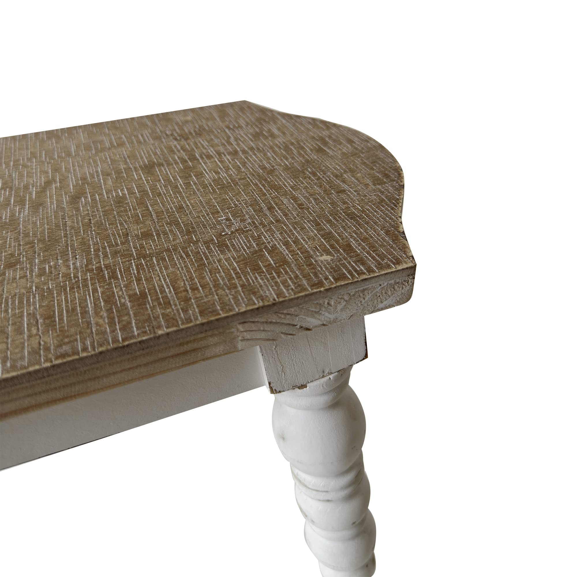 Wooden Bathroom Stool - Sturdy Wood Foot Stool for Adults & Kids, Multi-Purpose Step Stool for Bedroom, Kitchen, Garden Planter - Perfect for Bathroom, Nursery & Home Decor