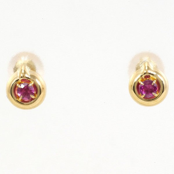 18K Yellow Gold Ruby Stud Earrings for Women - Elegant & Durable Jewelry Gift for Birthday, Anniversary & Special Occasions