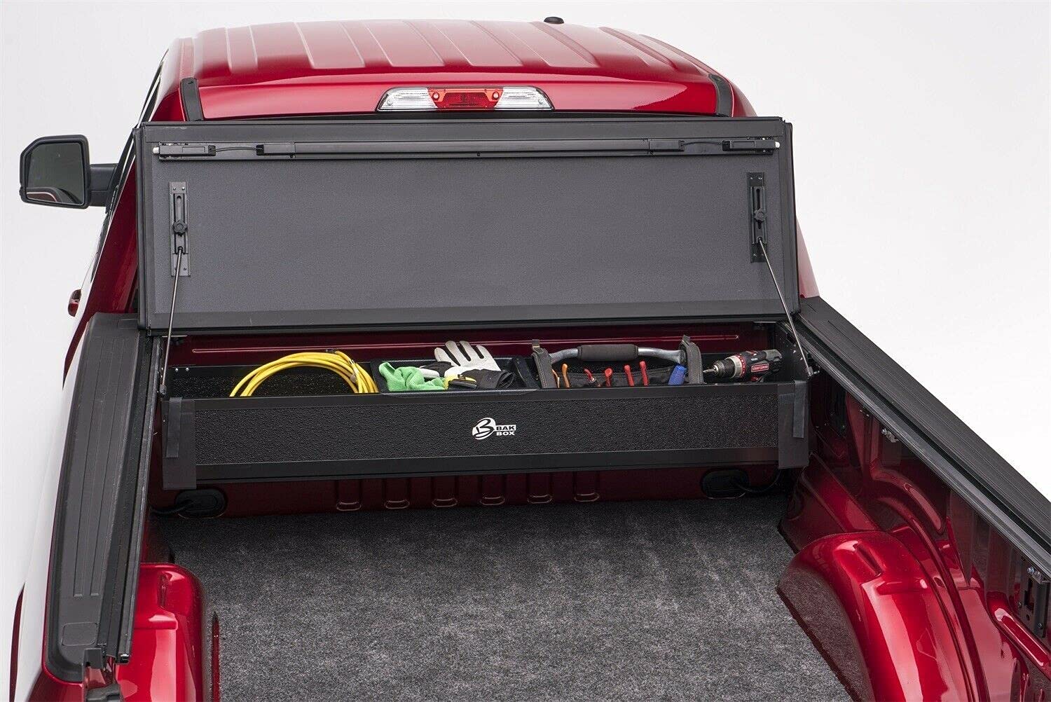 Bak Industries 92401 BAKBox 2 Tonneau Cover Toolbox - Heavy Duty Black Truck Bed Storage for Tools & Gear | Perfect for Pickup Trucks, Work Sites & Outdoor Adventures