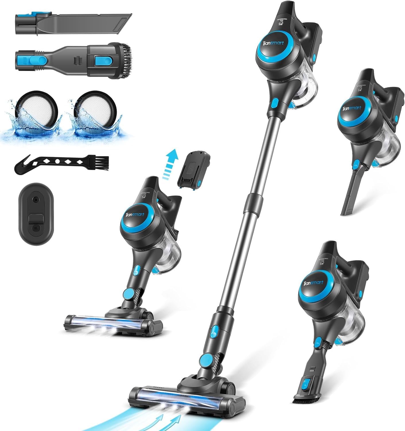 6-in-1 Cordless Vacuum Cleaner - Powerful Suction for Hard Floors & Pet Hair