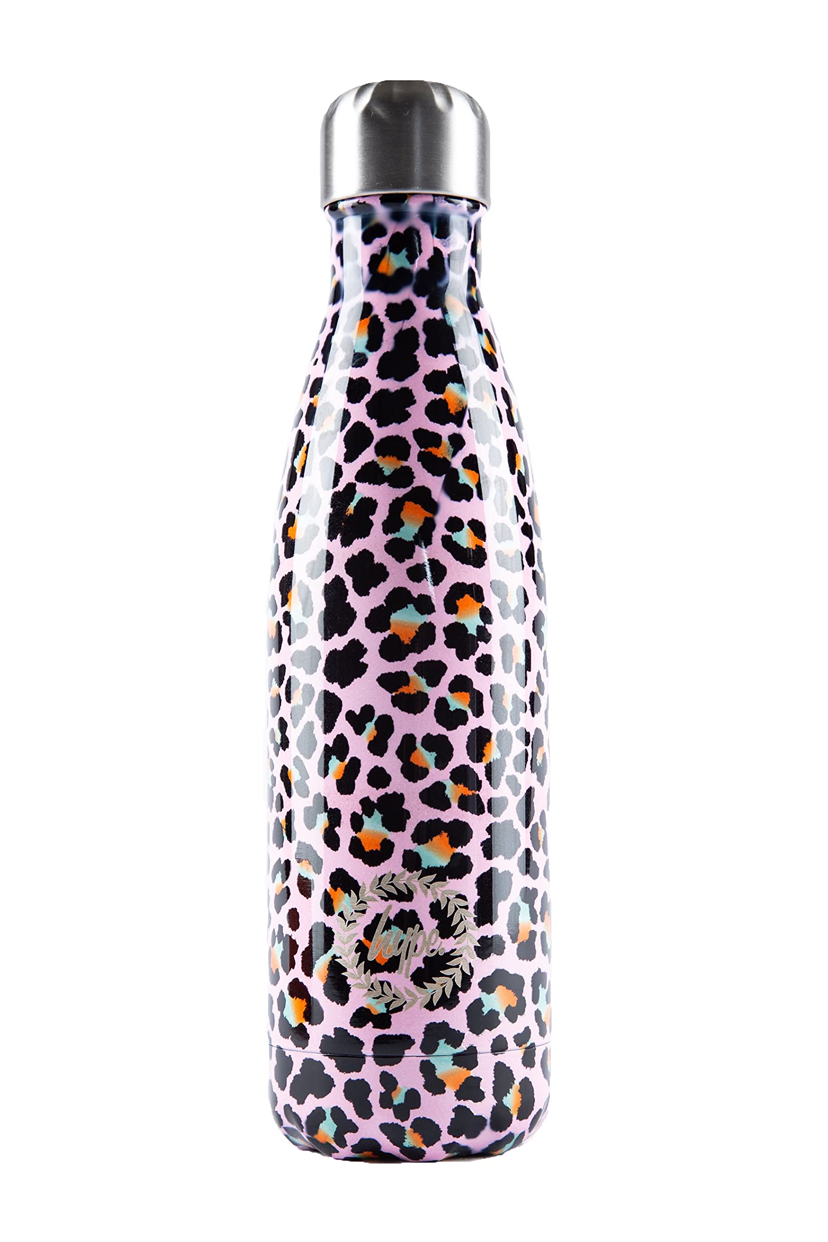 Hype Disco Leopard Print Stainless Steel Water Bottle - 20oz Insulated Metal Tumbler for Gym, Office & Outdoor Activities