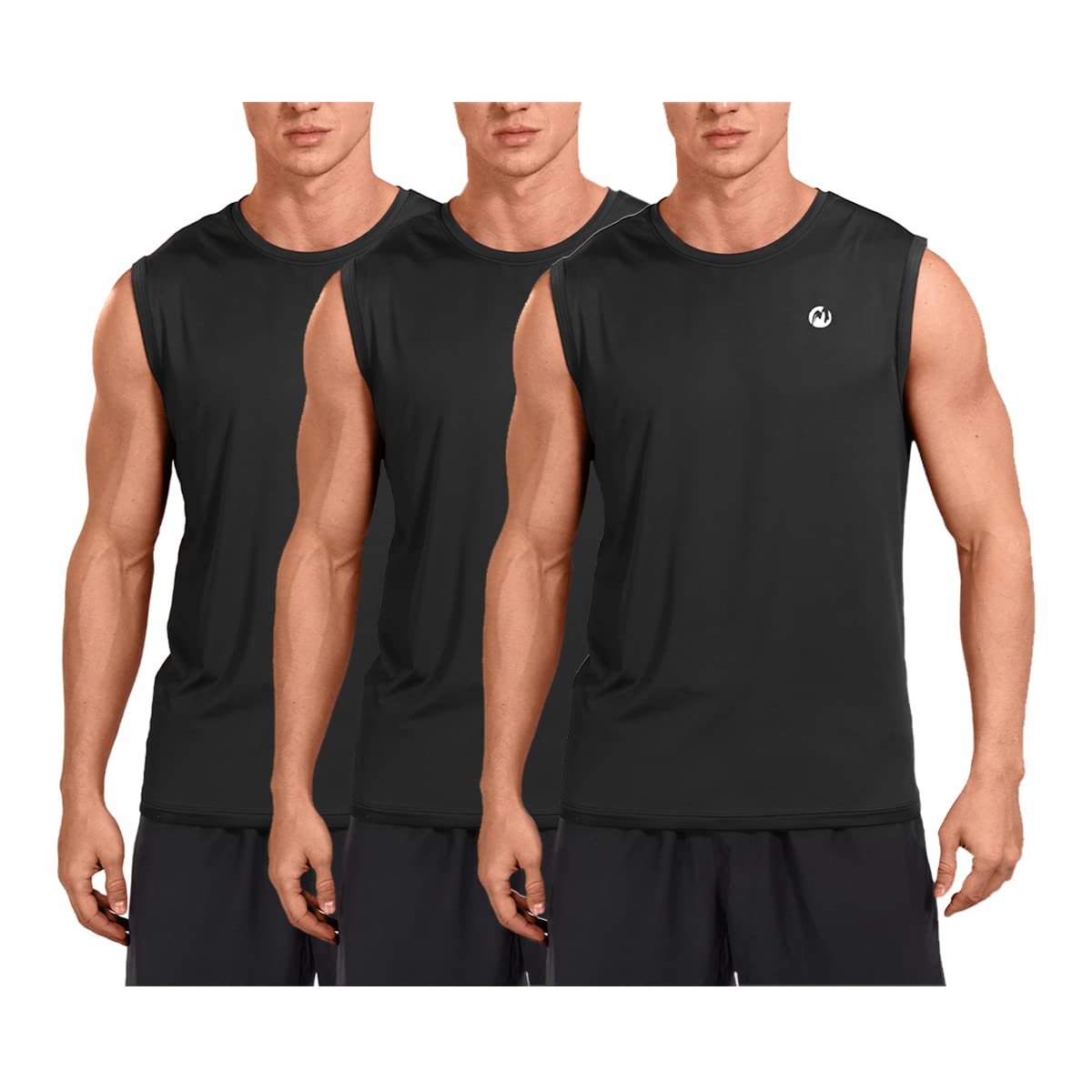 M MOTEEPI Men's Sleeveless Muscle Shirts - Quick Dry Workout Tank Tops for Gym, Running & Athletic Training - Breathable Fitness Shirts for Men - Ideal for Weightlifting, CrossFit & Summer Workouts