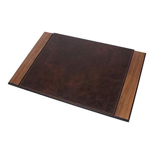 Premium 8-Piece Leather & Wood Desk Organizer Set with Double Tray, Personalized Desk Mat - Luxury Office Accessories for Home & Executive Workspaces