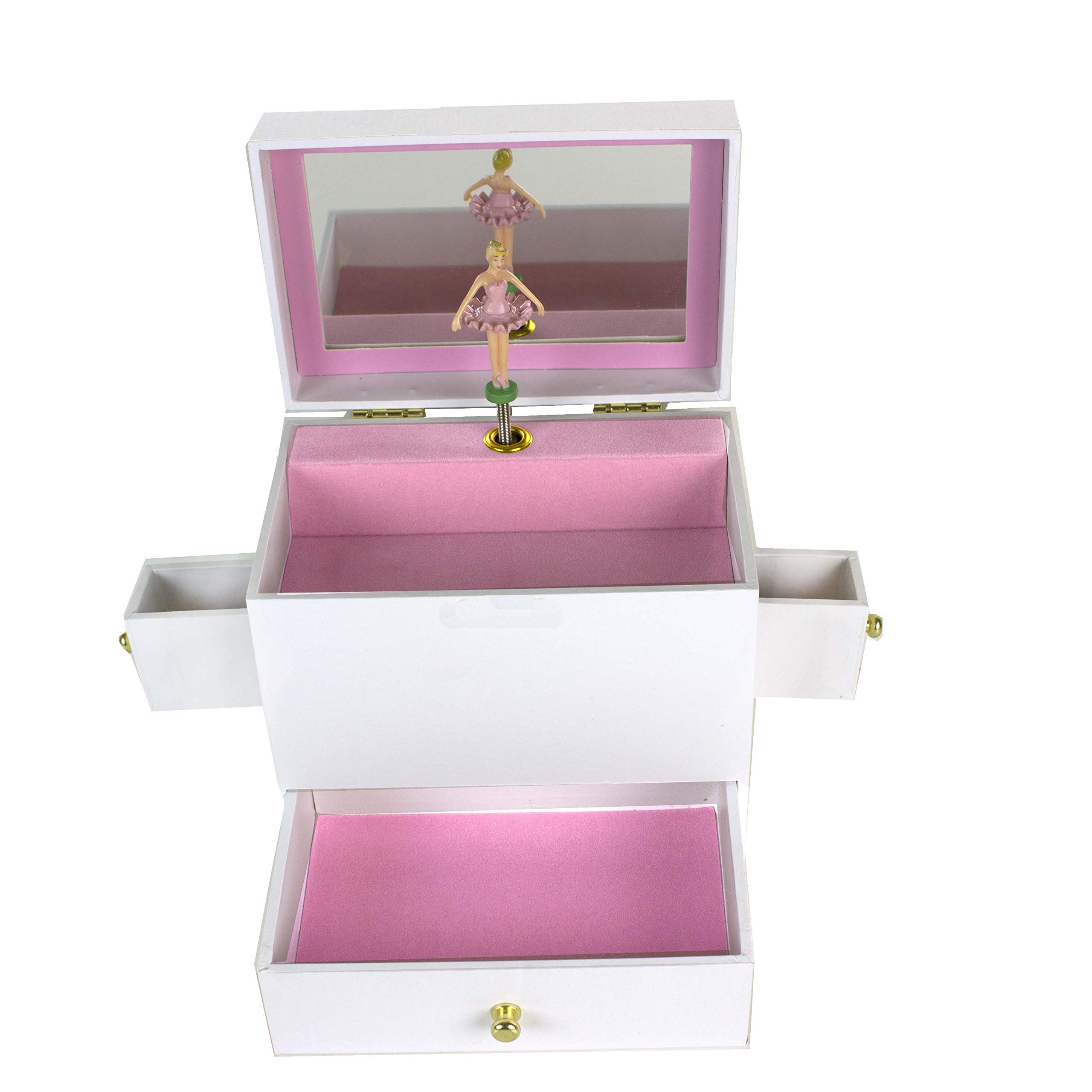Personalized Blonde Ballerina Jewelry Box with Music - Elegant Dance Recital Gift for Girls, Perfect for Birthdays, Ballet Performances & Keepsake Storage