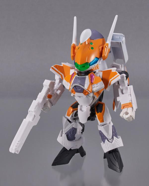 Bandai Tiny Session Macross Frontier VF-31E Siegfried & Reina Prowler Action Figure Set - Chuck Mustang Version | Anime Collectible Model Kit for Display & Play | Perfect for Fans and Model Enthusiasts
