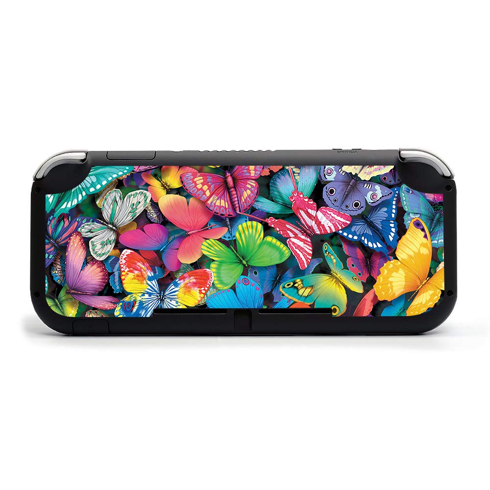 MightySkins Nintendo Switch Lite Vinyl Skin Wrap - Butterfly Party Design | Protective & Durable Decal Cover | Easy to Apply & Remove | Made in USA | Perfect for Gaming, Travel & Personalization