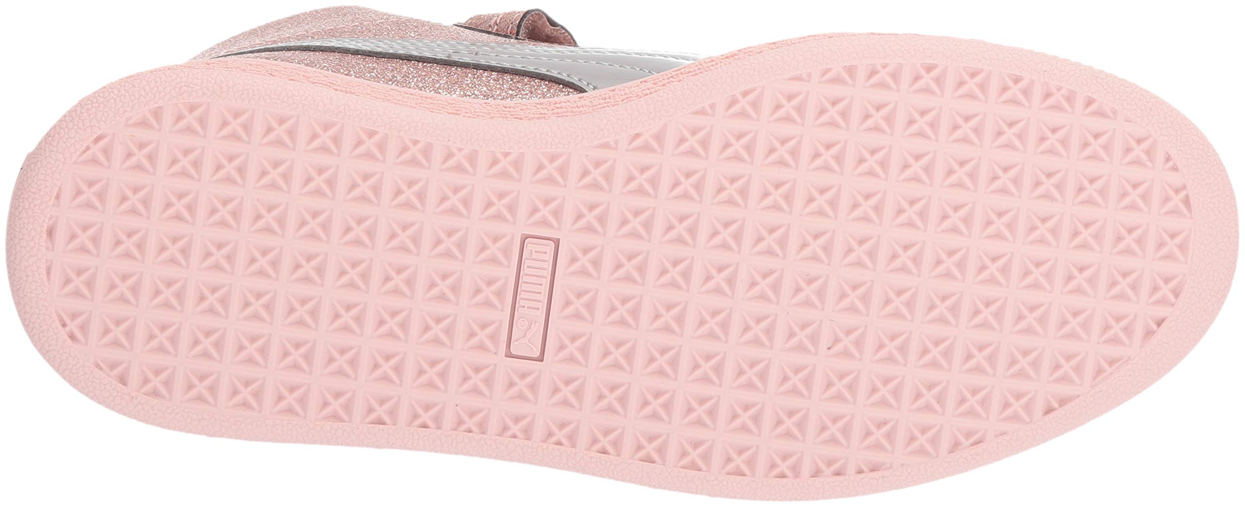 PUMA Unisex Kids Basket Mid Strap Glitz Hook & Loop Sneakers - Lightweight Comfortable Shoes for School, Play & Everyday Wear