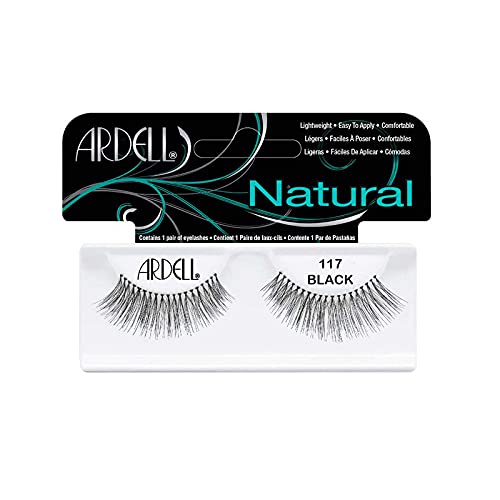 Ardell Natural Strip Lashes 117 Black - 61710 with Duo Clear Eyelash Glue 1g | Flawless False Eyelashes for Everyday Wear & Special Occasions