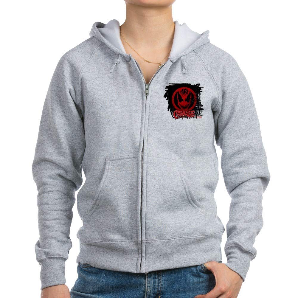 Carnage Chalk Women's Zip Hoodie - Stylish & Comfortable Pullover for Casual Wear, Gym, or Outdoor Activities | CafePress