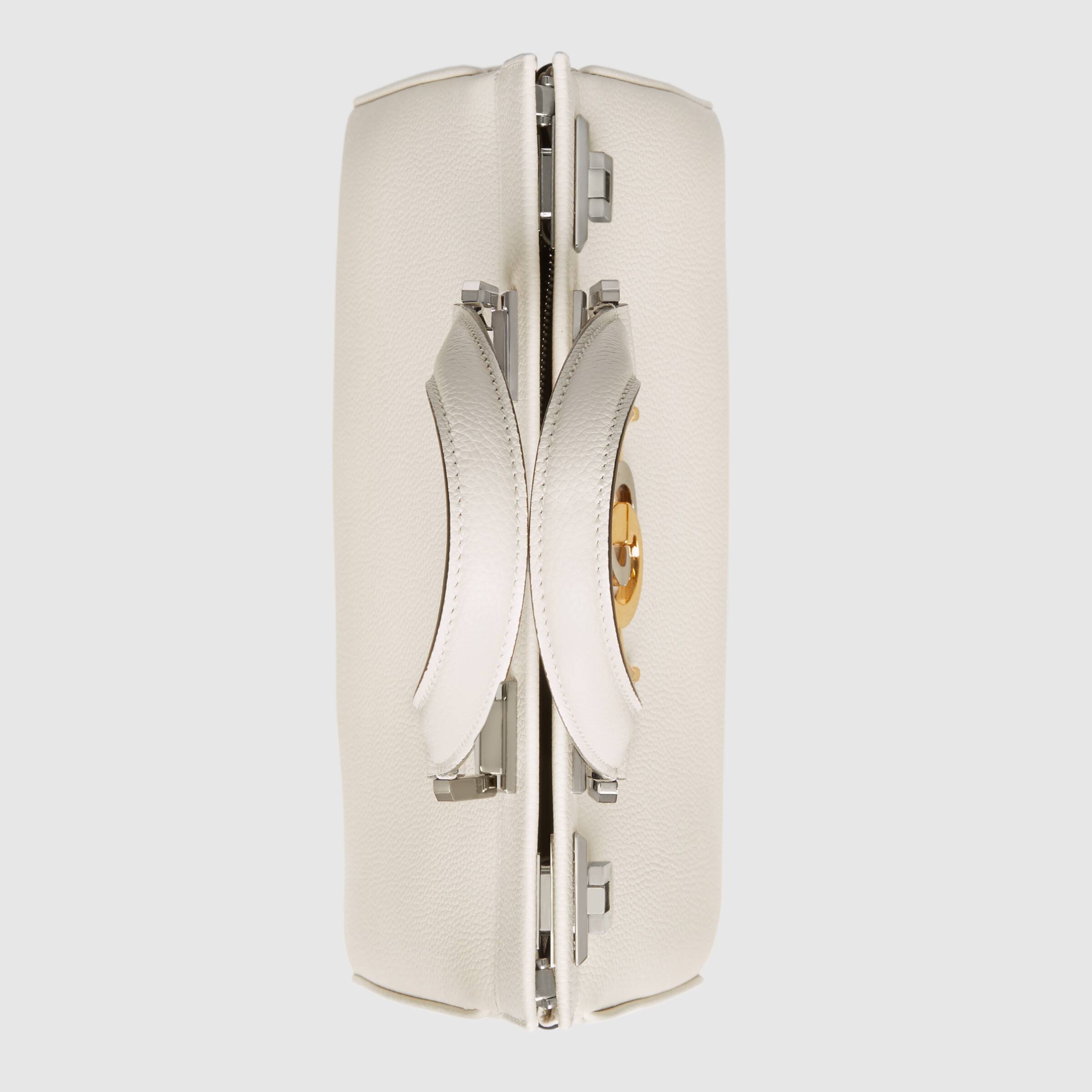 Gucci Zumi Small Top Handle Bag in White Grainy Leather - Perfect for Work, Parties & Everyday Elegance