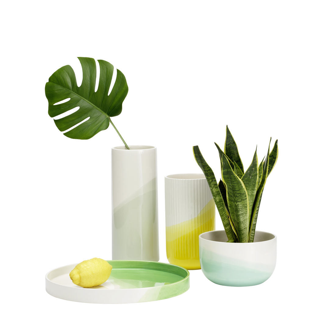 Elegant Herringbone Pattern Glass Vase - Modern Home Decor for Flowers, Centerpiece, Wedding & Living Room Decorations