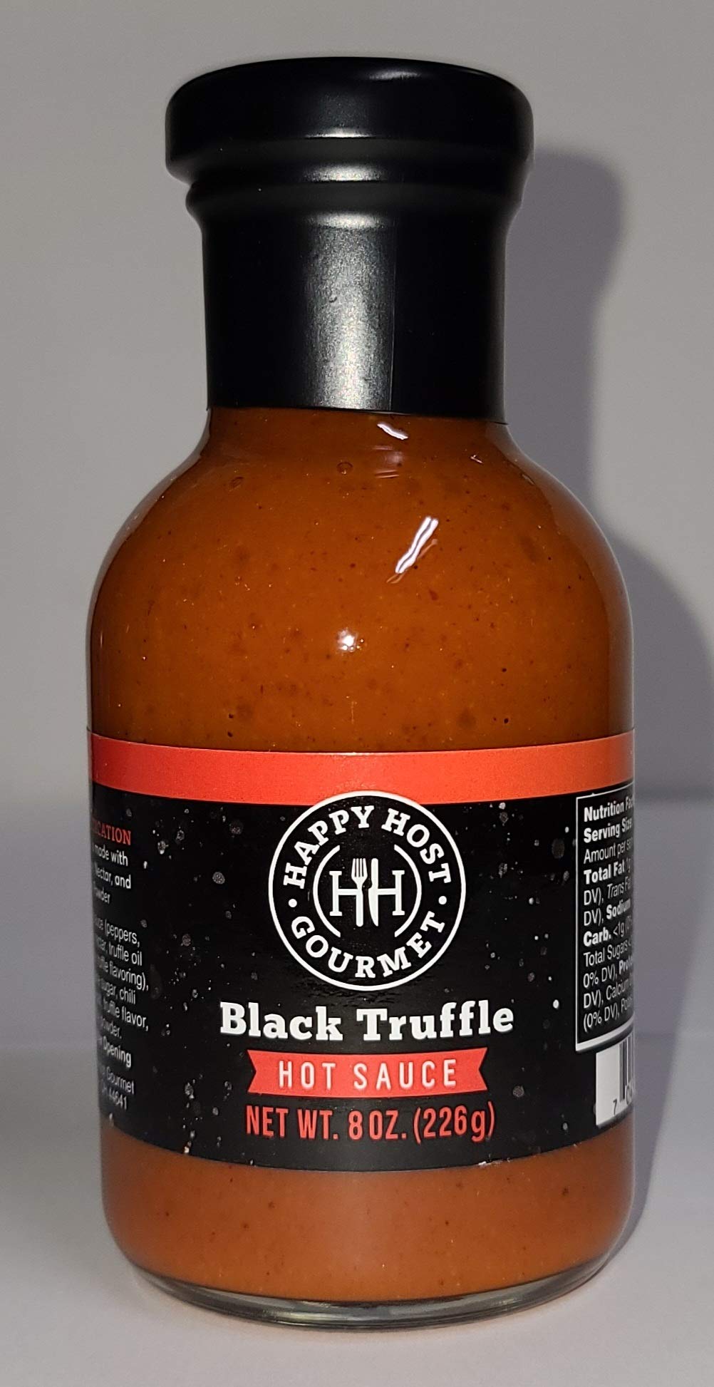 Happy Host Gourmet Black & White Truffle Hot Sauce 2 Pack - Premium Spicy Sauce with Ripe Chili Peppers, Agave Nectar, Real Truffle Oil, Cumin & Coriander | 25% Larger Bottles | Perfect for Pizza, Pasta, Burgers & Gourmet Cooking