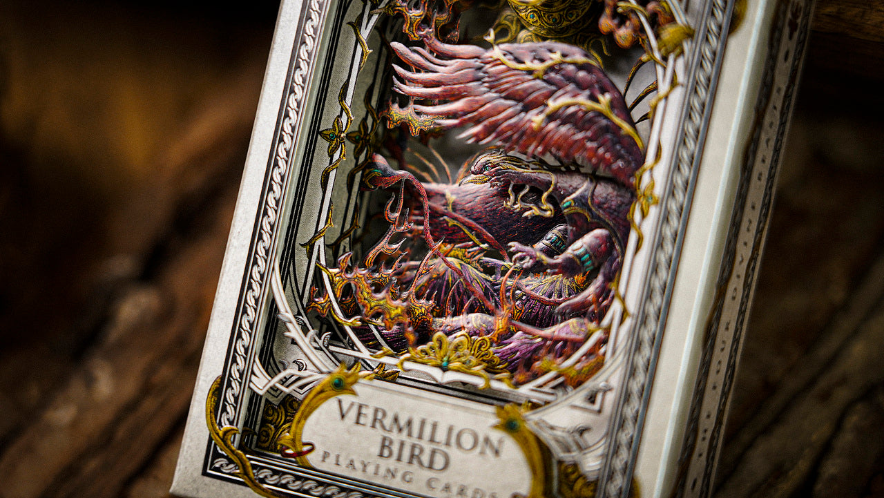 Vermilion Bird Luxury Playing Cards - Premium Quality Poker Cards for Magic Tricks, Cardistry & Casino Games - Perfect for Parties, Poker Nights & Collectors