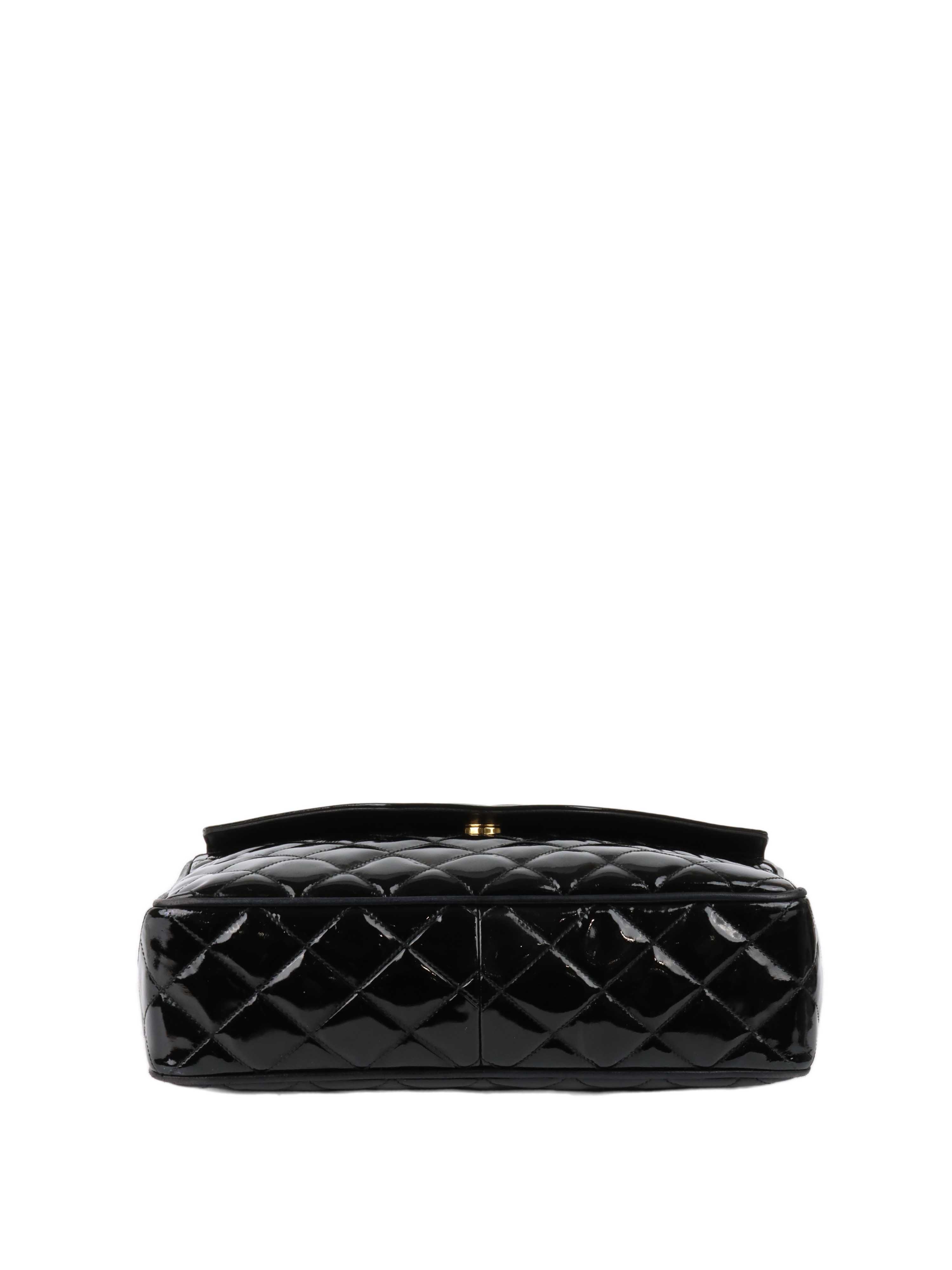 Chanel Black Patent Leather Shoulder Bag for Women - Luxury Designer Handbag for Work, Evening & Special Occasions