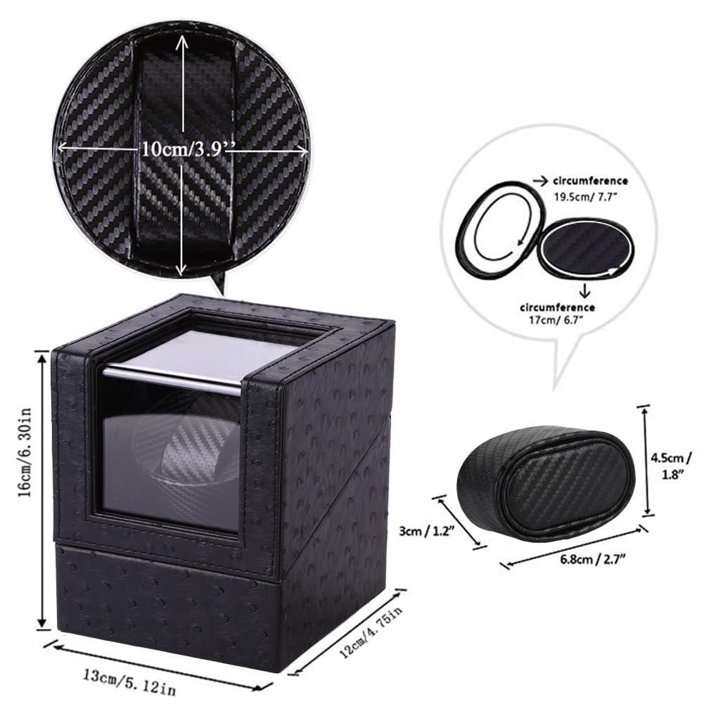 Premium Automatic Watch Winder with Japanese Motor & Battery Option - Luxury Watch Storage Box for Rolex, Omega & More - Perfect for Travel, Display & Watch Collection Care