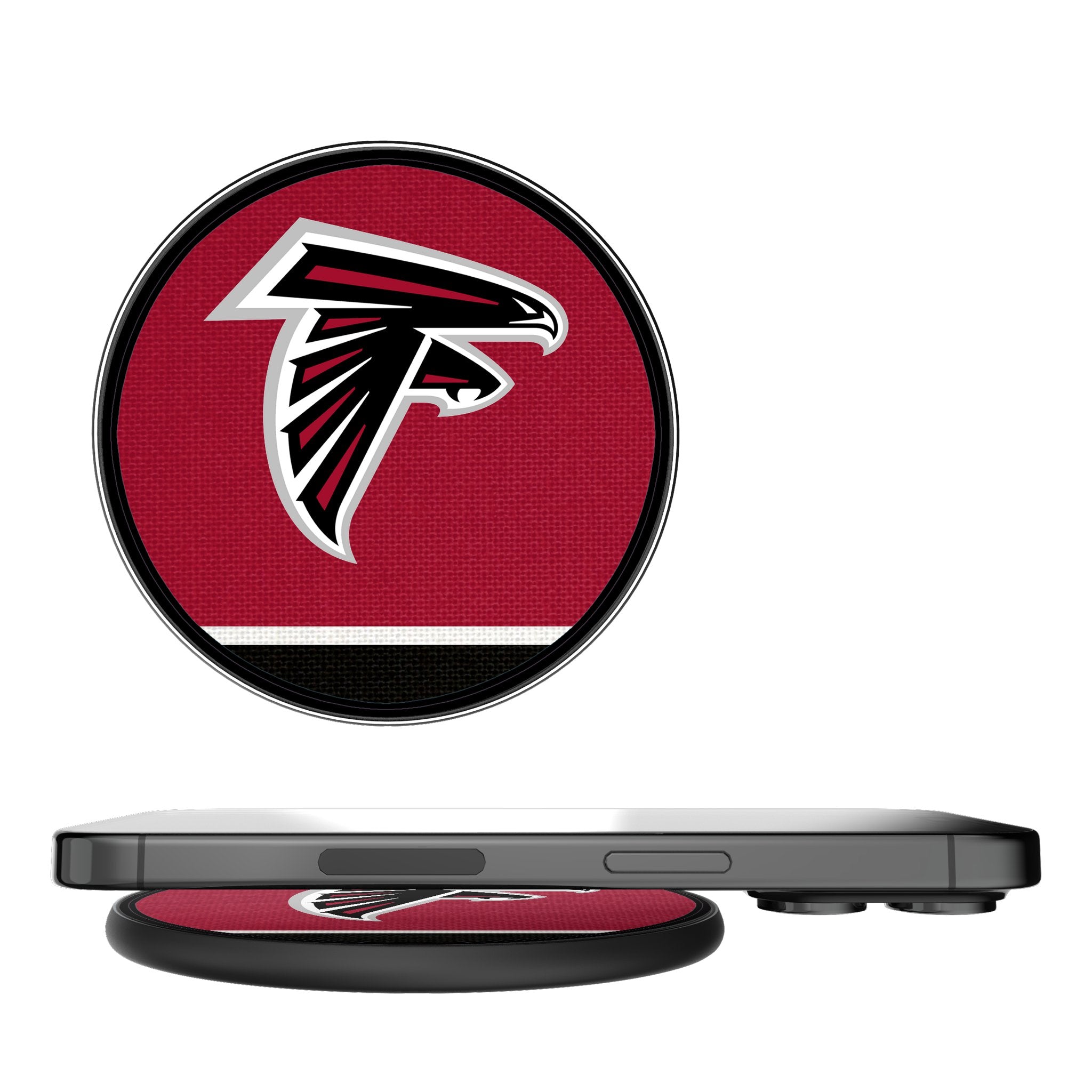 Atlanta Falcons NFL Team Logo 15W Fast Wireless Charger - Perfect for Home, Office, and Car Use
