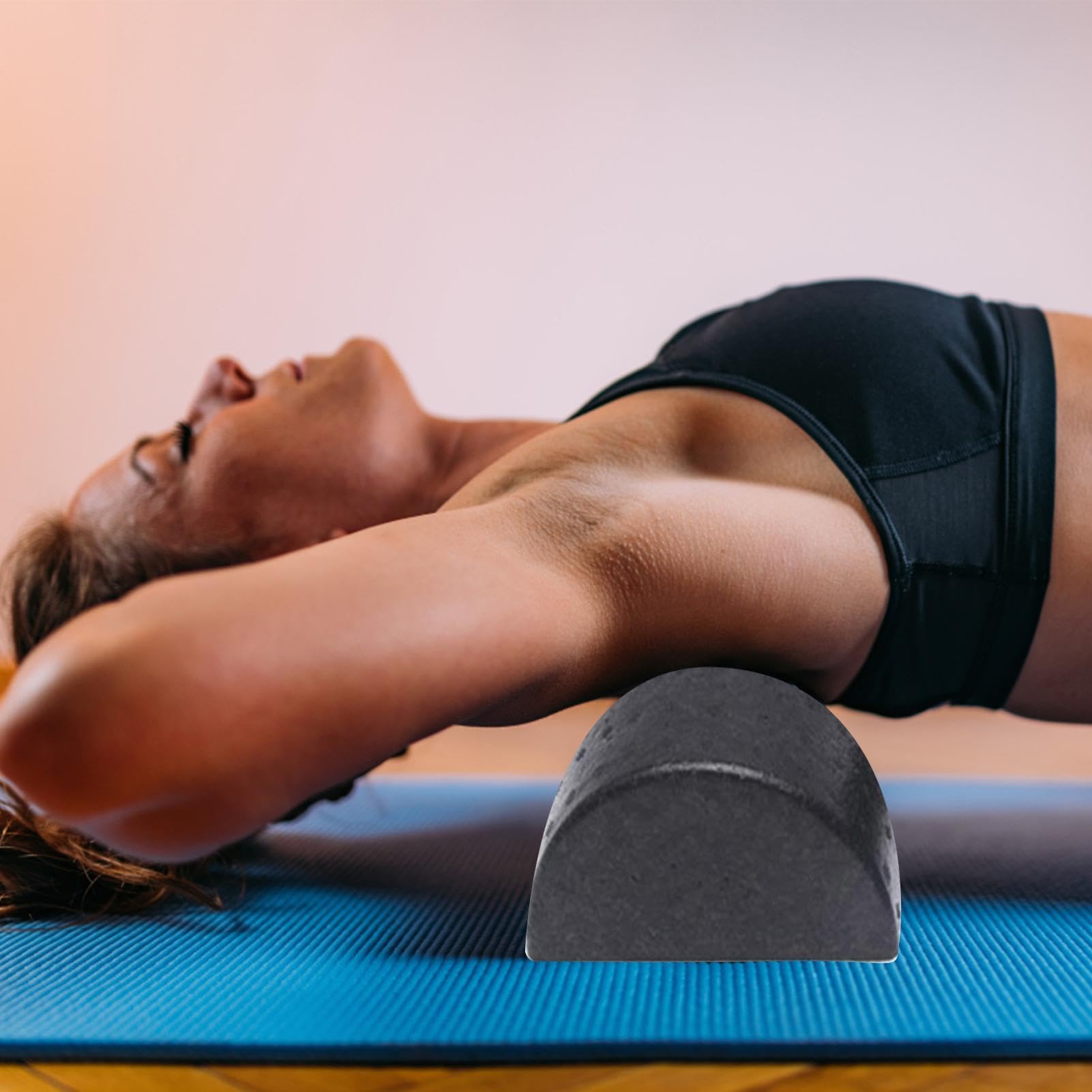 Half Round Foam Roller - Professional Blue Exercise Roller for Yoga, Pilates, Stretching & Core Workouts | Body Conditioning & Balance Training Tool | Perfect for Home Gym, Physical Therapy & Fitness Recovery