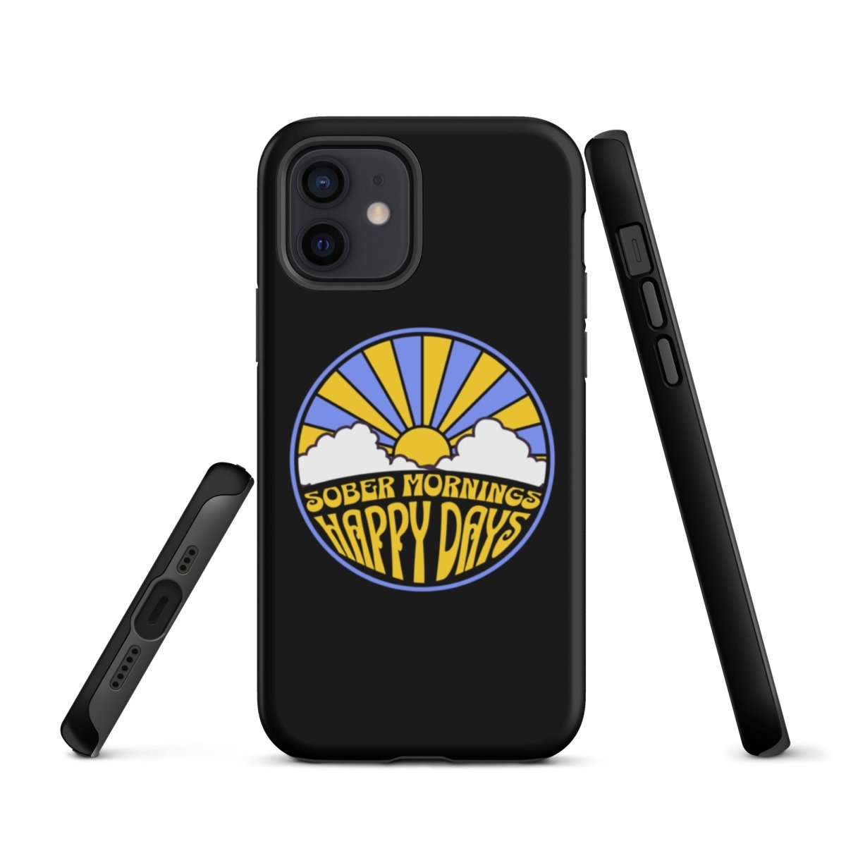 Tough iPhone® Case for Protection - Durable & Stylish for Sober Mornings & Happy Days | Perfect for Daily Use, Work & Outdoor Activities