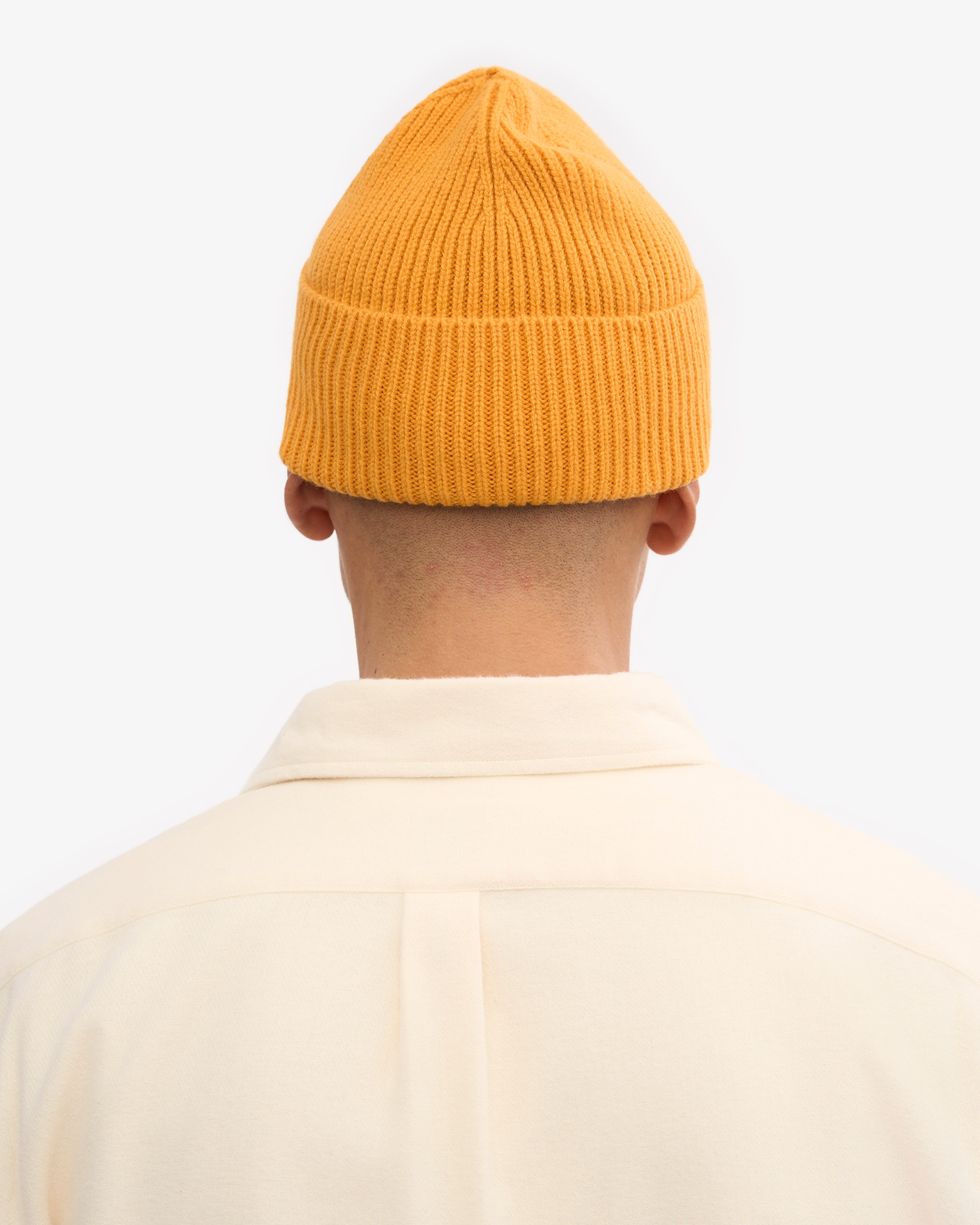 Premium Merino Wool Beanie for Men & Women - Soft Warm Winter Hat in Burned Yellow - Perfect for Skiing, Hiking & Outdoor Activities
