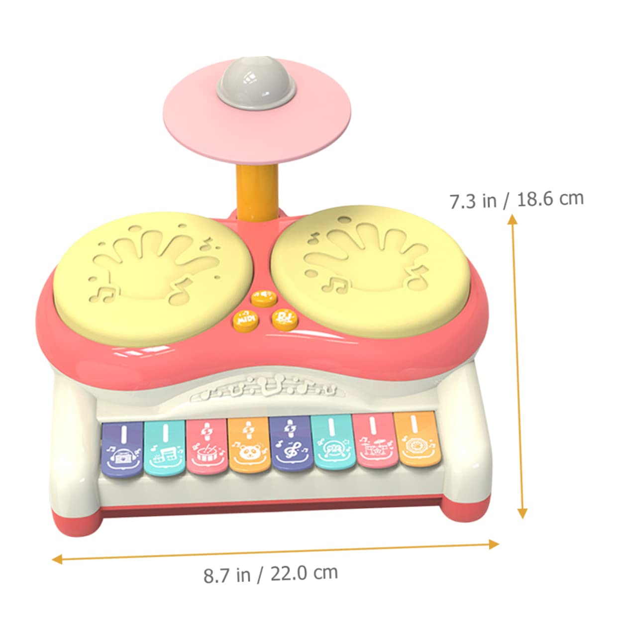 TOYANDONA Kids Drum Toy - Pink Plastic Musical Instrument for Toddlers & Children - Fun Educational Toy for Early Learning & Playtime - Perfect for Birthday Gifts, Classroom Activities & Pretend Play