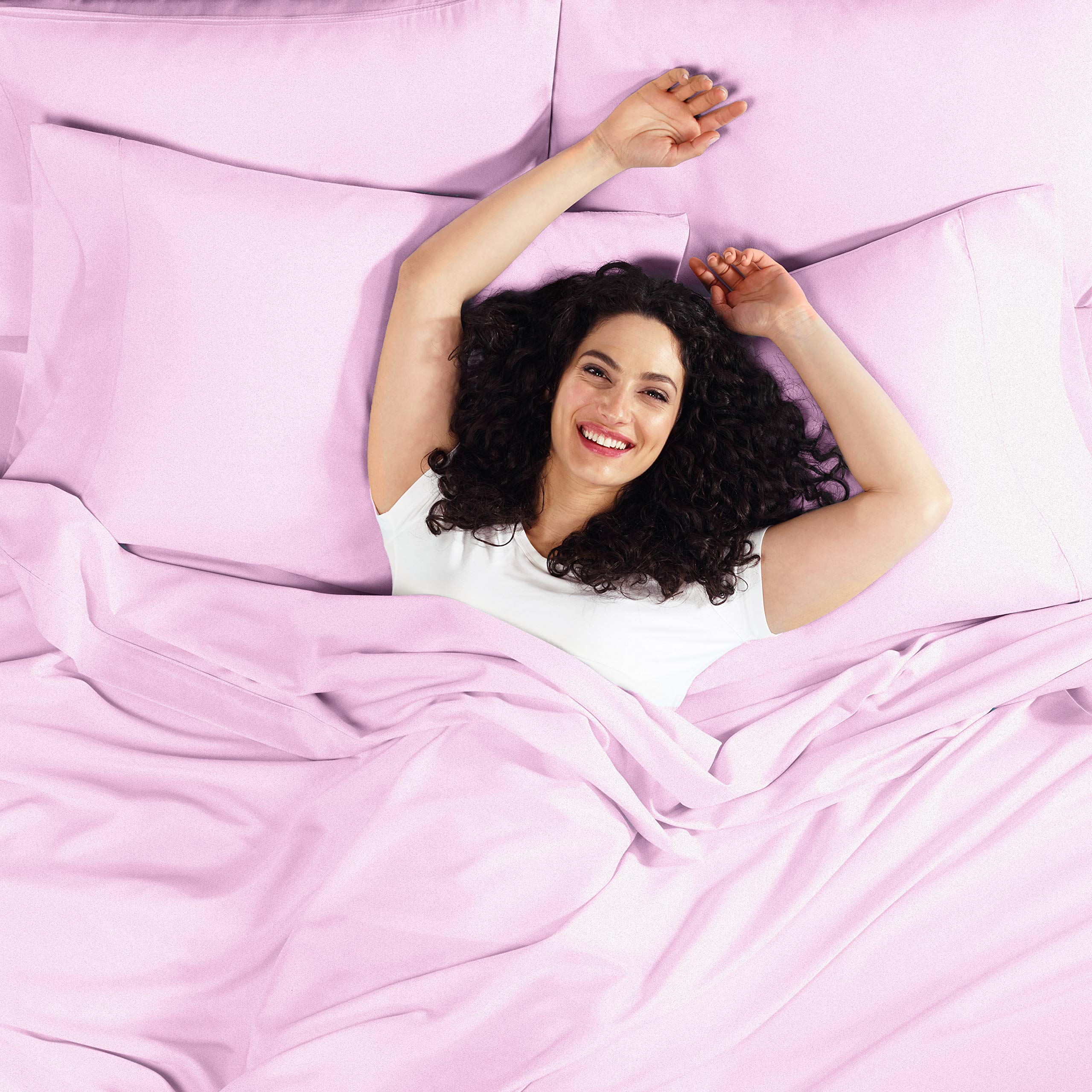 Premium 800 Thread Count 100% Cotton Split King Sheet Set for Adjustable Beds - 4 Piece Bedding with 34