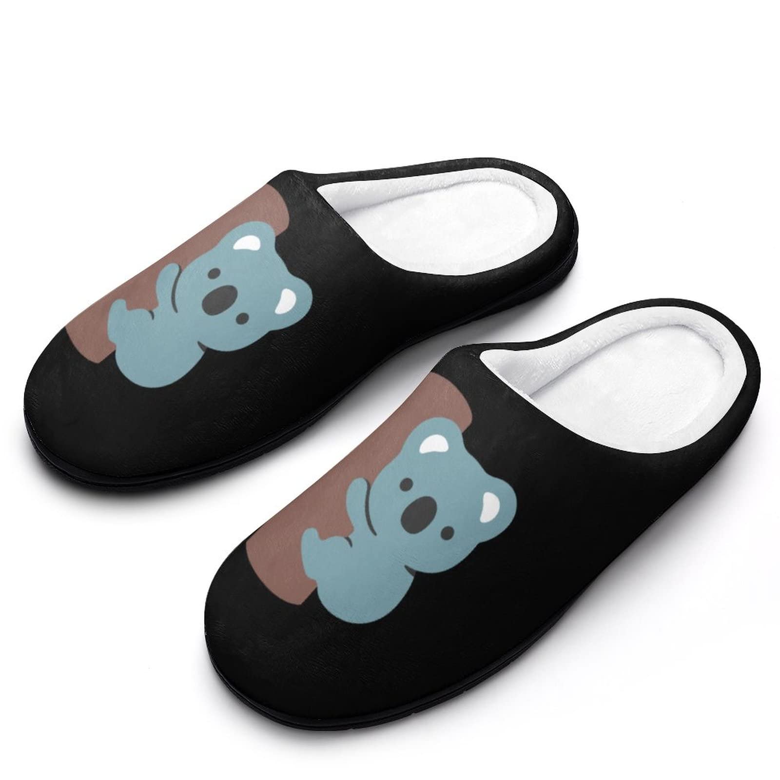 Koala Men's Warm Non-Slip House Slippers - Soft Indoor Outdoor Slippers for Home, Travel, Spa & Hotel Use - Perfect Winter House Shoes for Relaxation & Comfort
