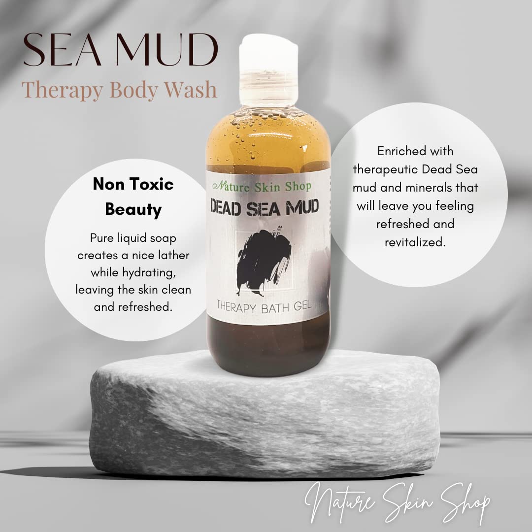 Dead Sea Mud Therapy Body Wash - Deep Cleansing & Detoxifying for Smooth Skin | Hydrating & Nourishing Shower Gel for Dry & Sensitive Skin - Perfect for Spa, Relaxation & Daily Skincare Routine