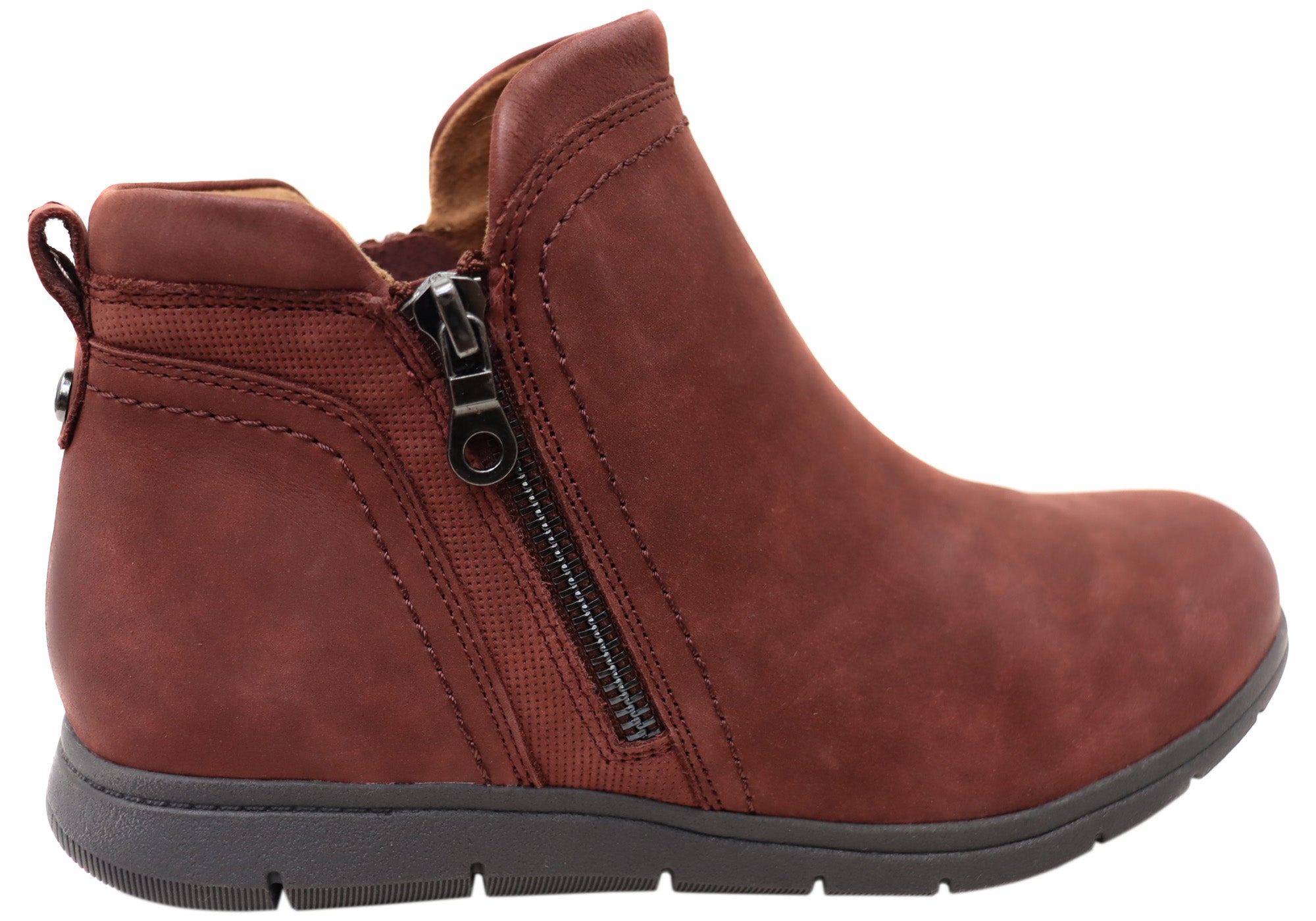 Cobb Hill Lidia Zip Boot - Comfortable Leather Ankle Boots for Women | Waterproof & Slip-Resistant | Perfect for Work, Travel & Everyday Wear