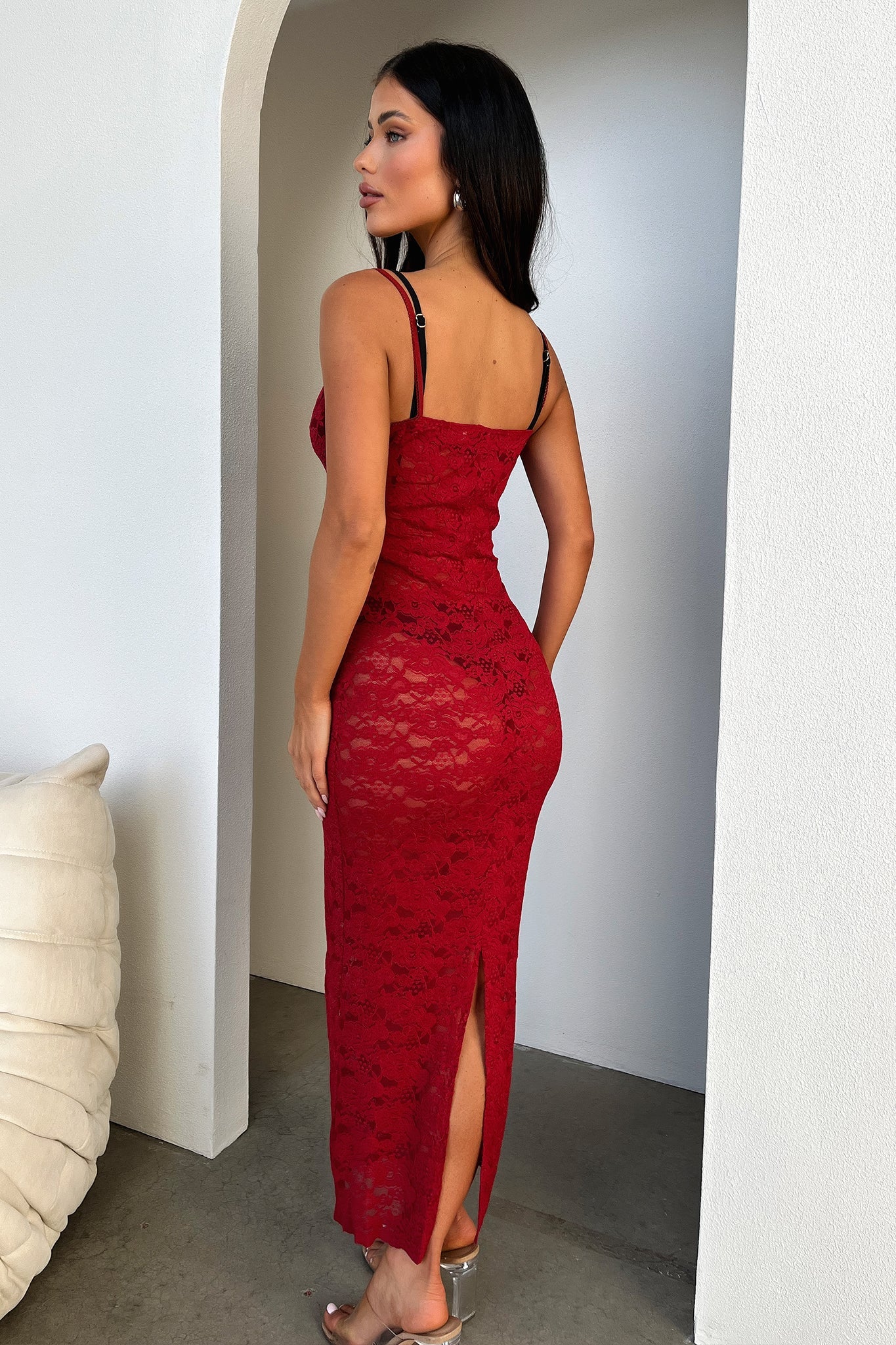 Destiny Midi Dress for Women - Flowy Red Summer Dress with V-Neck & Short Sleeves | Perfect for Beach Vacations, Date Nights & Casual Outings