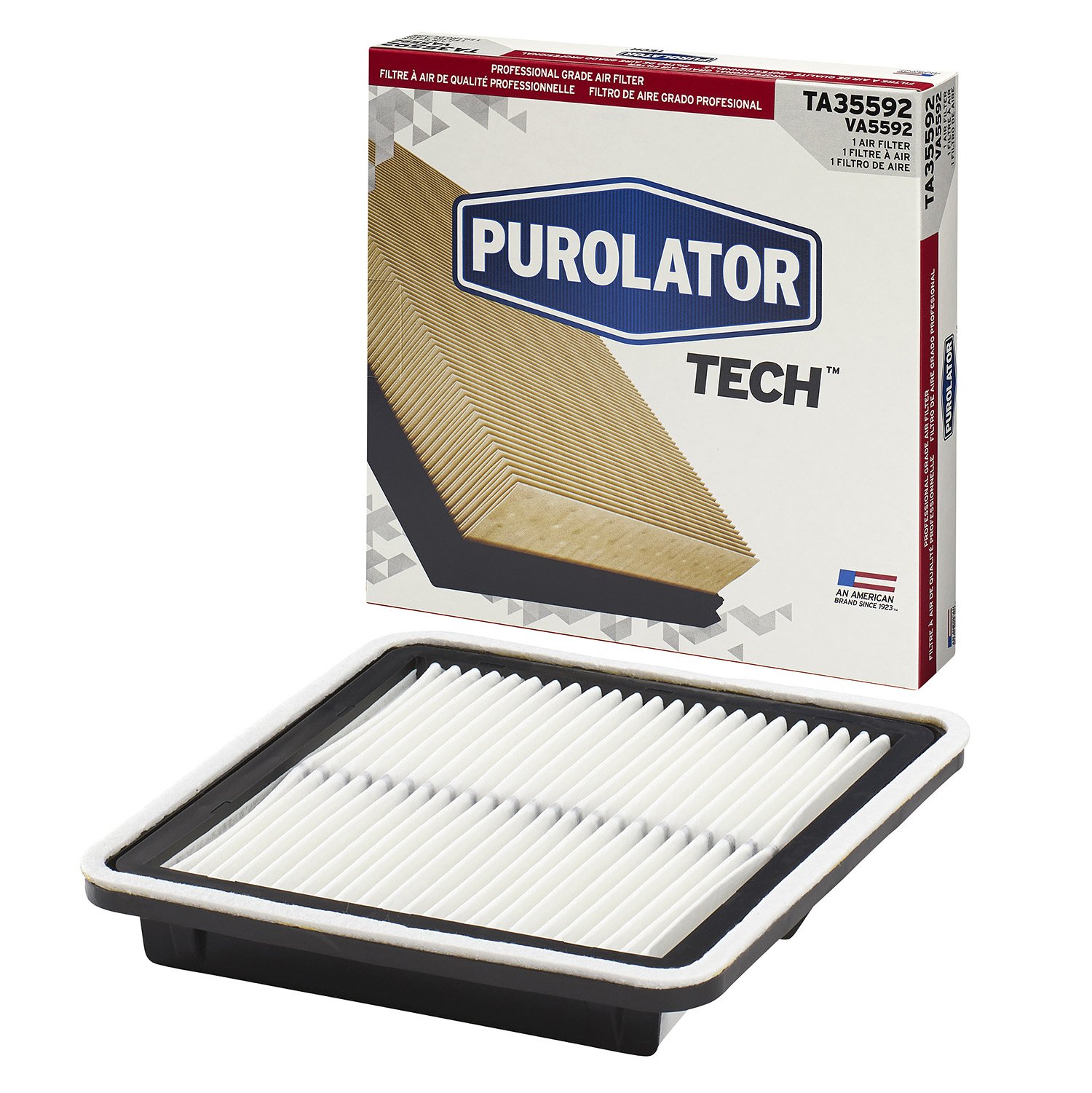Purolator TA35592 PurolatorTECH Premium Air Filter for Cars, Trucks & SUVs - High Performance Engine Protection for Cleaner Airflow & Better Fuel Efficiency