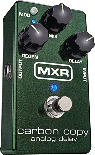 Dunlop M169 MXR Carbon Copy Analog Delay Guitar Pedal with 600ms Delay Time & True Bypass - Includes 2 Patch Cables for Electric Guitar Effects & Stage Performances