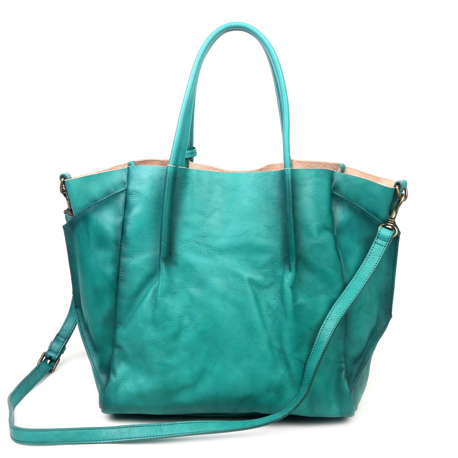 Genuine Leather Sprout Land Tote Bag for Women - Stylish & Durable Handbag for Work, Travel & Everyday Use