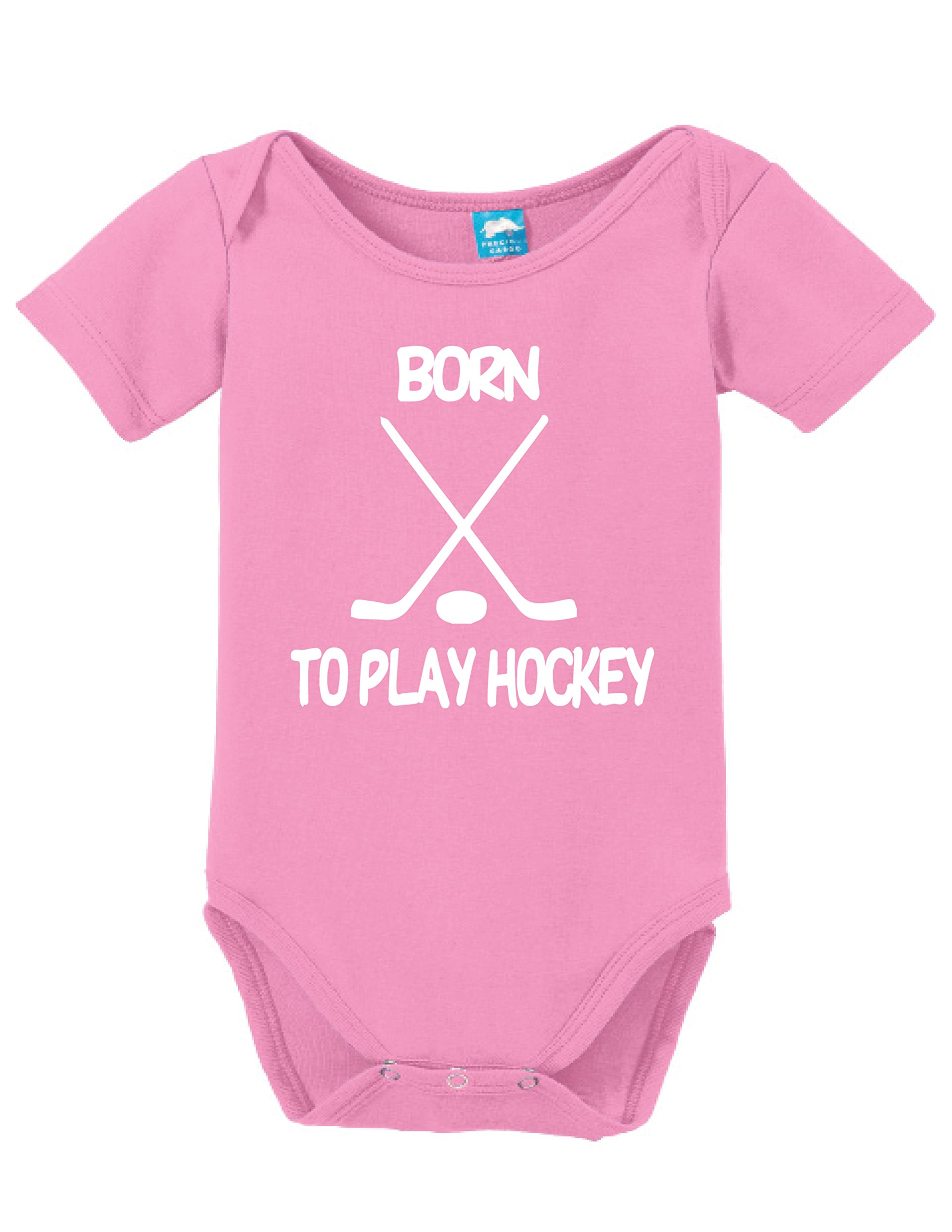 Born to Play Hockey Printed Infant Bodysuit - Adorable Baby Romper for Boys & Girls - Perfect for Hockey Games, Playtime & Photo Shoots