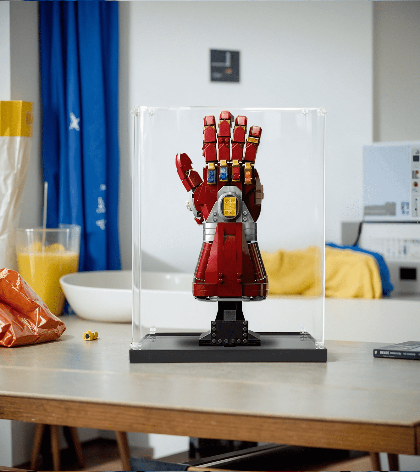 LEGO The Avengers Nano Gauntlet 76223 Display Case - Premium Acrylic Showcase for Collectible LEGO Sets - Perfect for Home & Office Decor, Gift for Marvel Fans