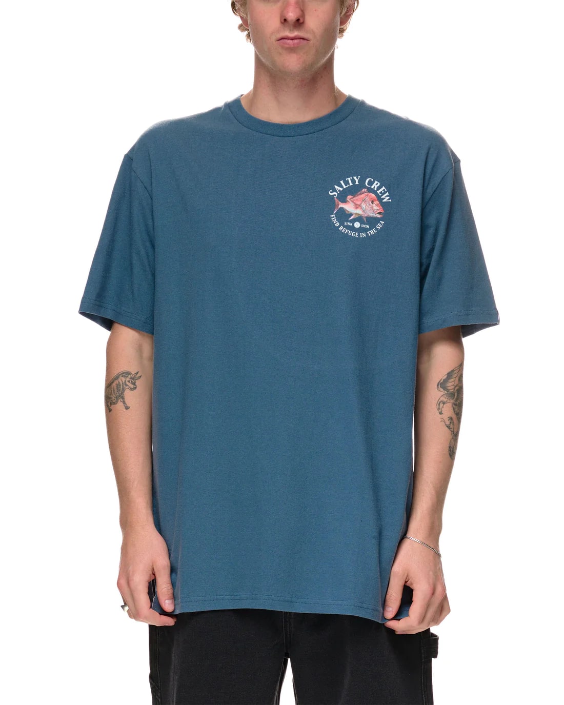 Salty Crew Snap Attack T-Shirt - Men's Quick Dry Fishing & Outdoor Tee for Active Lifestyles