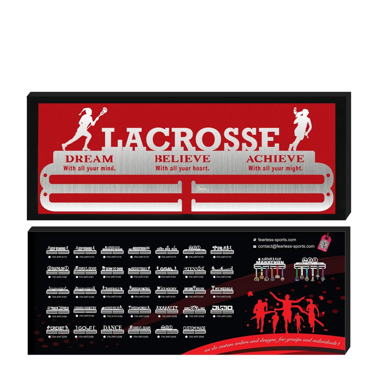 Custom Medal Hanger & Holder for Runners - 43+ Sports Styles - Perfect for Marathons, Triathlons & Sports Awards Display