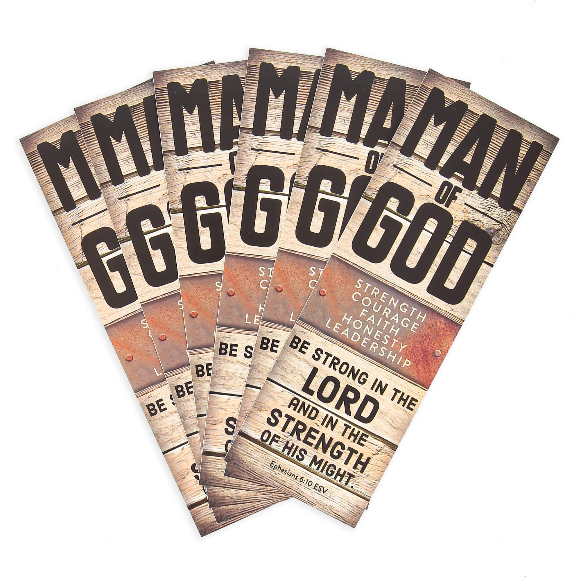 Man of God Bookmarks - 2 x 6 Inch Religious Bookmark Set (25 Pack) - Perfect for Bible Study, Church Gifts & Christian Reading Accessories