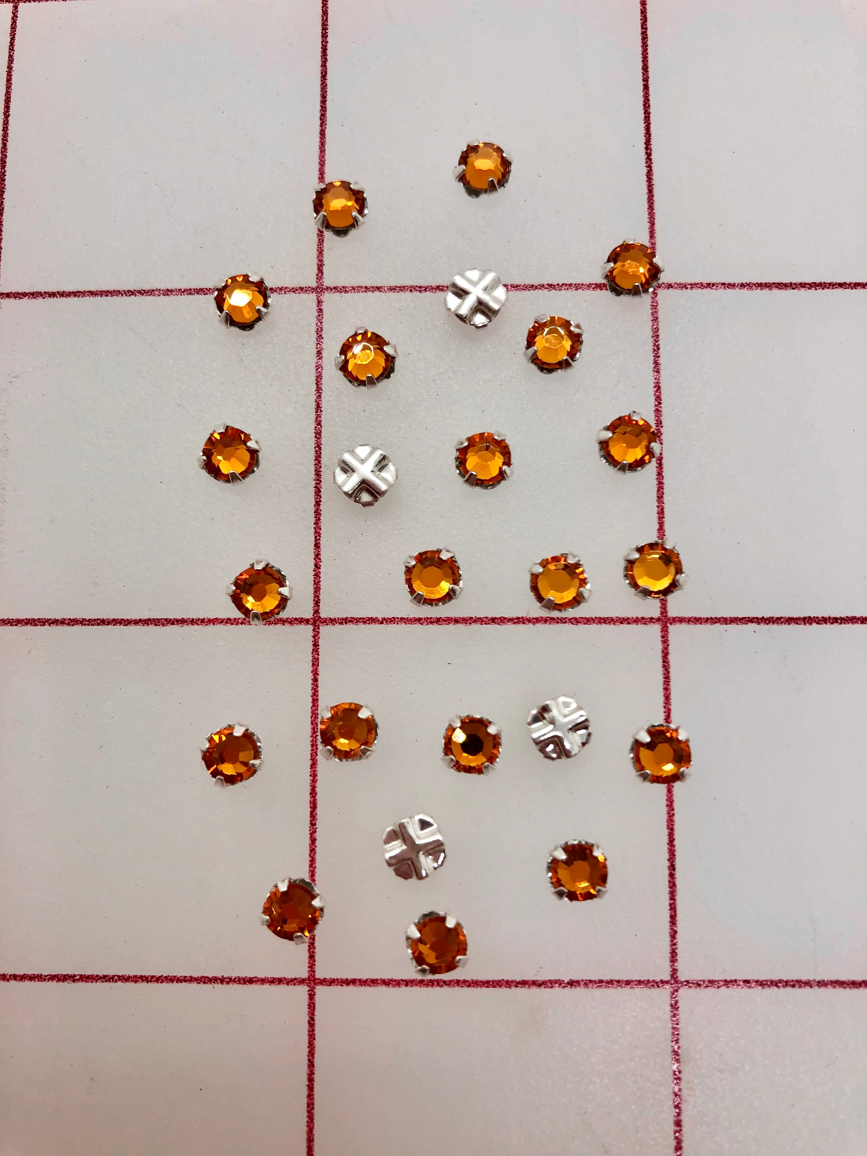16SS Swarovski Rose Montees Topaz Rhinestones - Premium Crystal Stones for Jewelry Making, DIY Crafts, Wedding Decor & Fashion Accessories