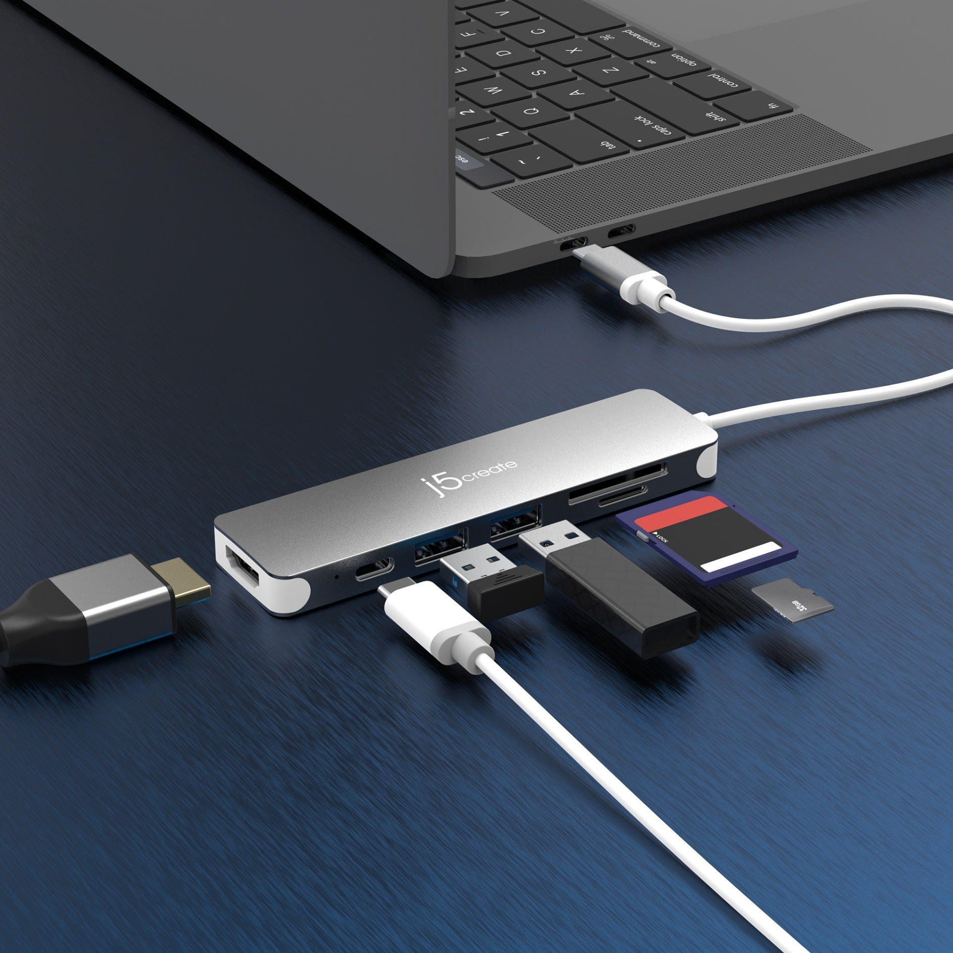 USB C to 4K HDMI Adapter Hub with 4K Ultra HD, Ethernet, USB 3.0 Ports - Perfect for MacBook Pro, Dell XPS, iPad Pro & More | Home Office, Gaming & Entertainment Setup
