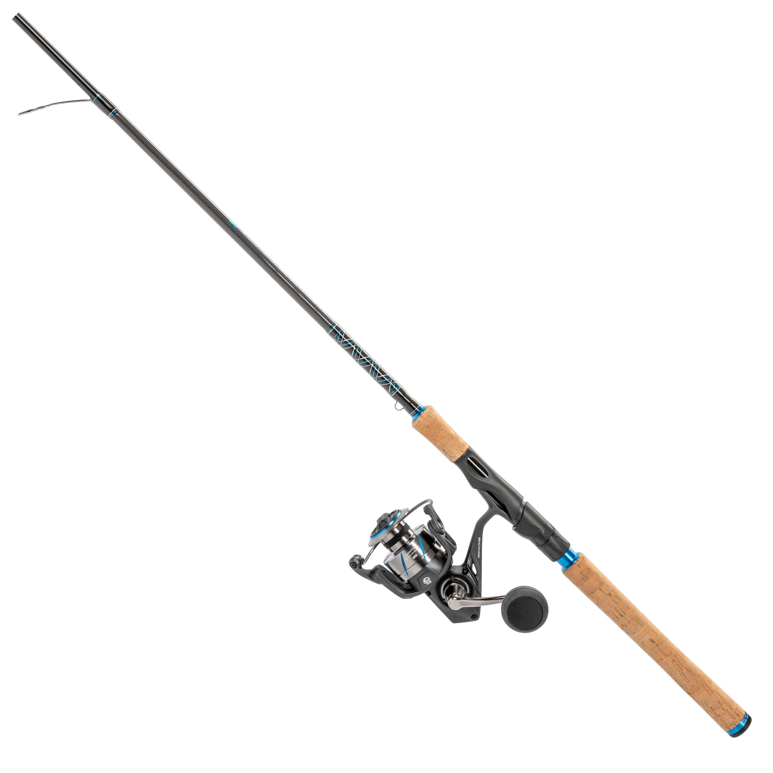 Quantum Benchmark Spinning Combo - Premium Fishing Rod and Reel Combo for Freshwater & Saltwater Anglers | Perfect for Bass, Trout, and Walleye Fishing | Ideal for Shoreline, Boat, and Kayak Fishing Adventures