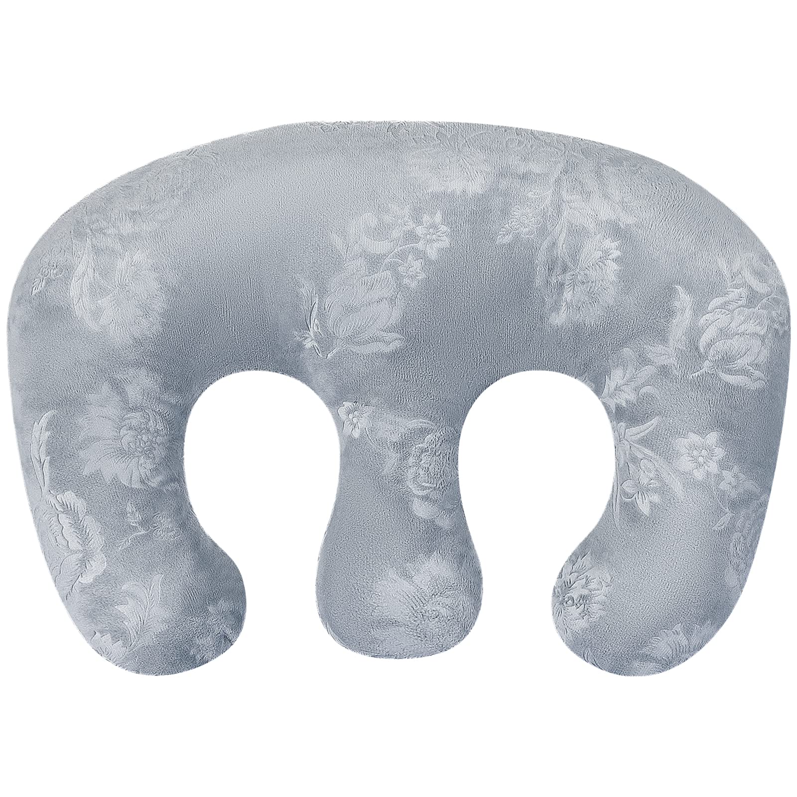 Wesiti Salon Breast Pillow for Massage Tables - Soft Removable Cover, 15.7 x 11 Inches (Gray) - Comfortable Support for Spa, Facial, and Massage Therapy Sessions - Perfect for Salon Professionals and Home Use